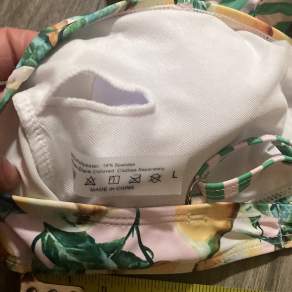 Women Fashion Plants Print Sexy Camisole Bikini Swimsuit  sets - Picture 9 of 9